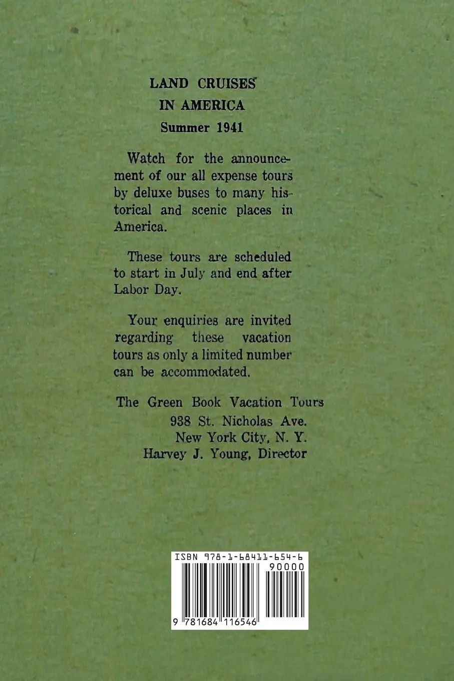 Rückseite: 9781684116546 | The Negro Motorist Green-Book | 1940 Facsimile Edition | Green | Buch
