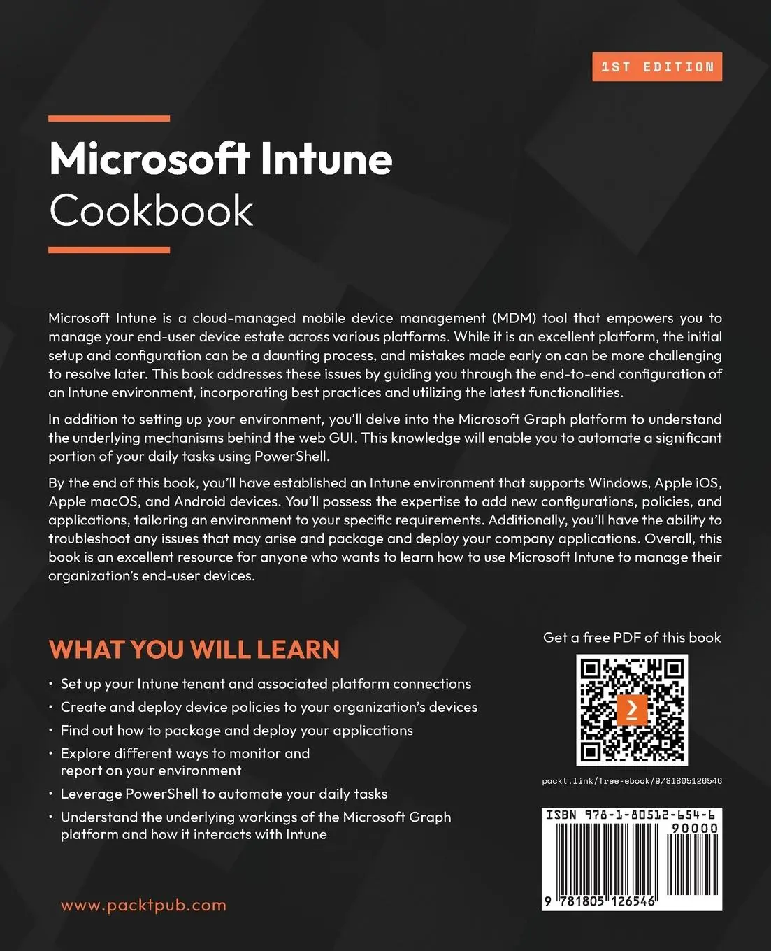 Rückseite: 9781805126546 | Microsoft Intune Cookbook | Andrew Taylor | Taschenbuch | Englisch