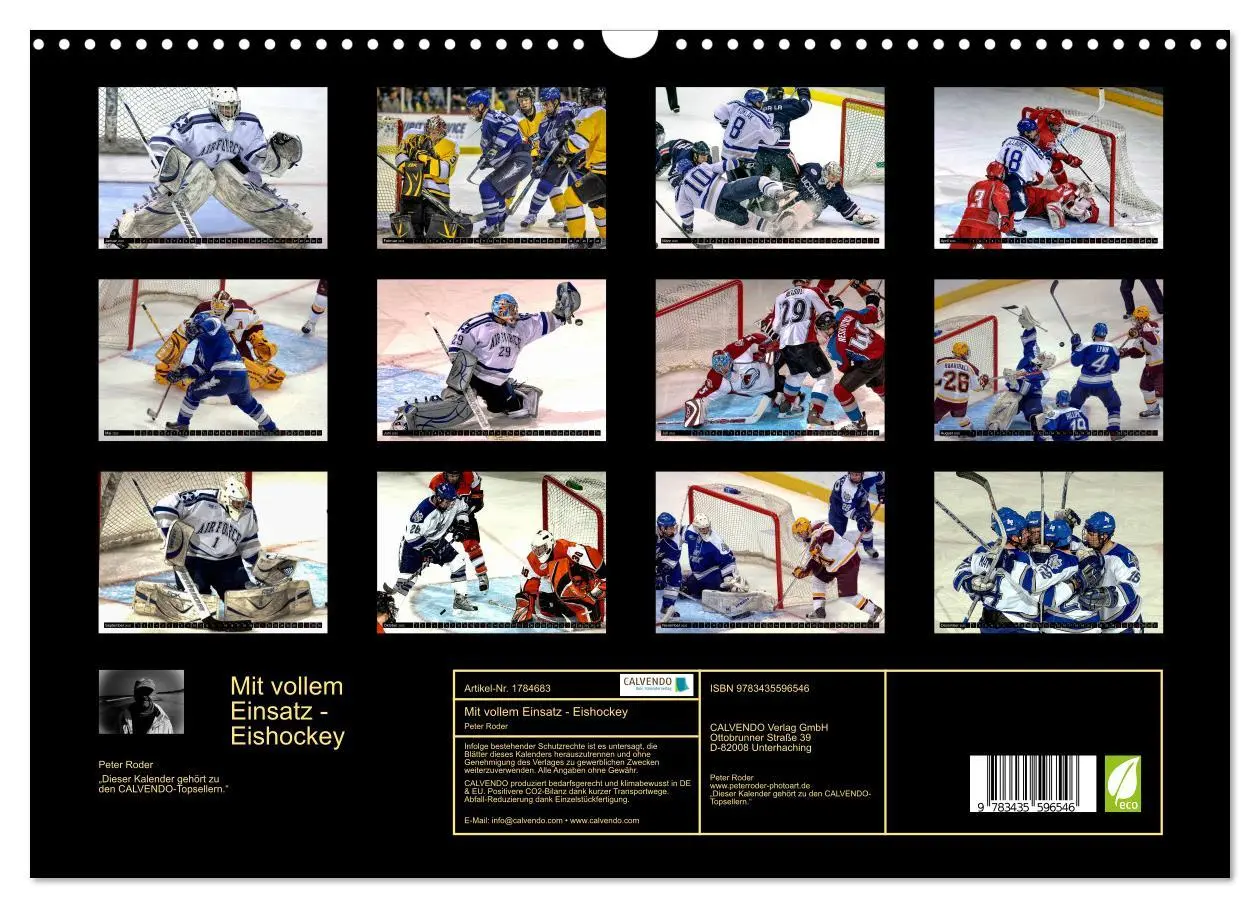 Bild: 9783435596546 | Mit vollem Einsatz - Eishockey (Wandkalender 2025 DIN A3 quer),...