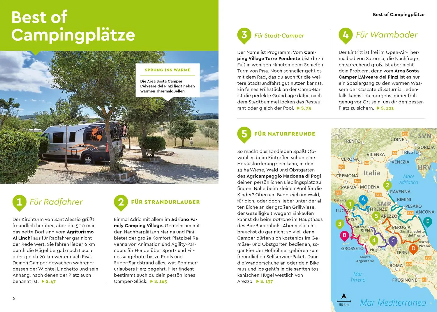Bild: 9783575016546 | MARCO POLO Camper Guide Toskana, Umbrien &amp; Marken | Schnurrer | Buch