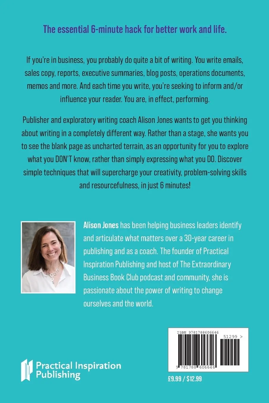 Rückseite: 9781788606646 | Write to Think | Alison Jones | Taschenbuch | Englisch | 2024