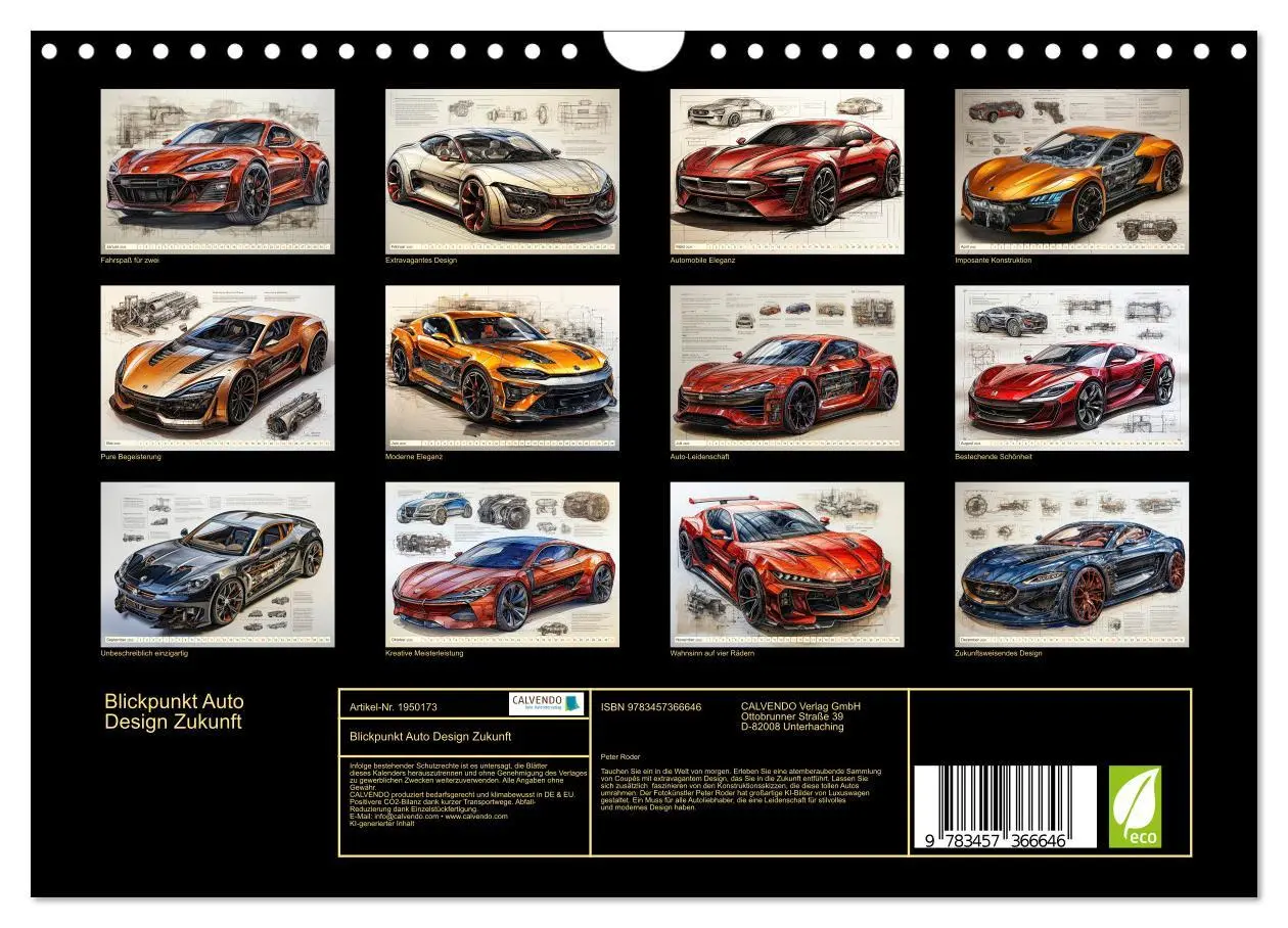 Bild: 9783457366646 | Blickpunkt Auto Design Zukunft (Wandkalender 2026 DIN A4 quer),...