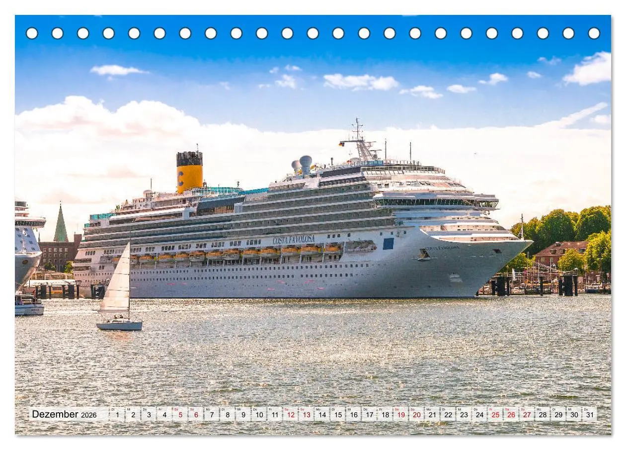 Bild: 9783457746646 | Kreuzfahrtschiffe 2026 (Tischkalender 2026 DIN A5 quer), CALVENDO...