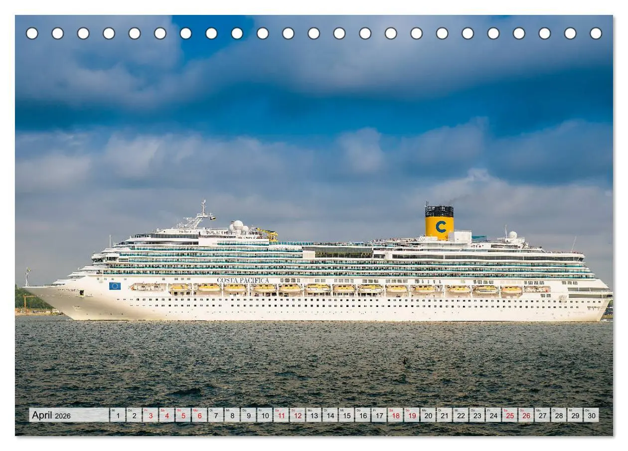 Bild: 9783457746646 | Kreuzfahrtschiffe 2026 (Tischkalender 2026 DIN A5 quer), CALVENDO...