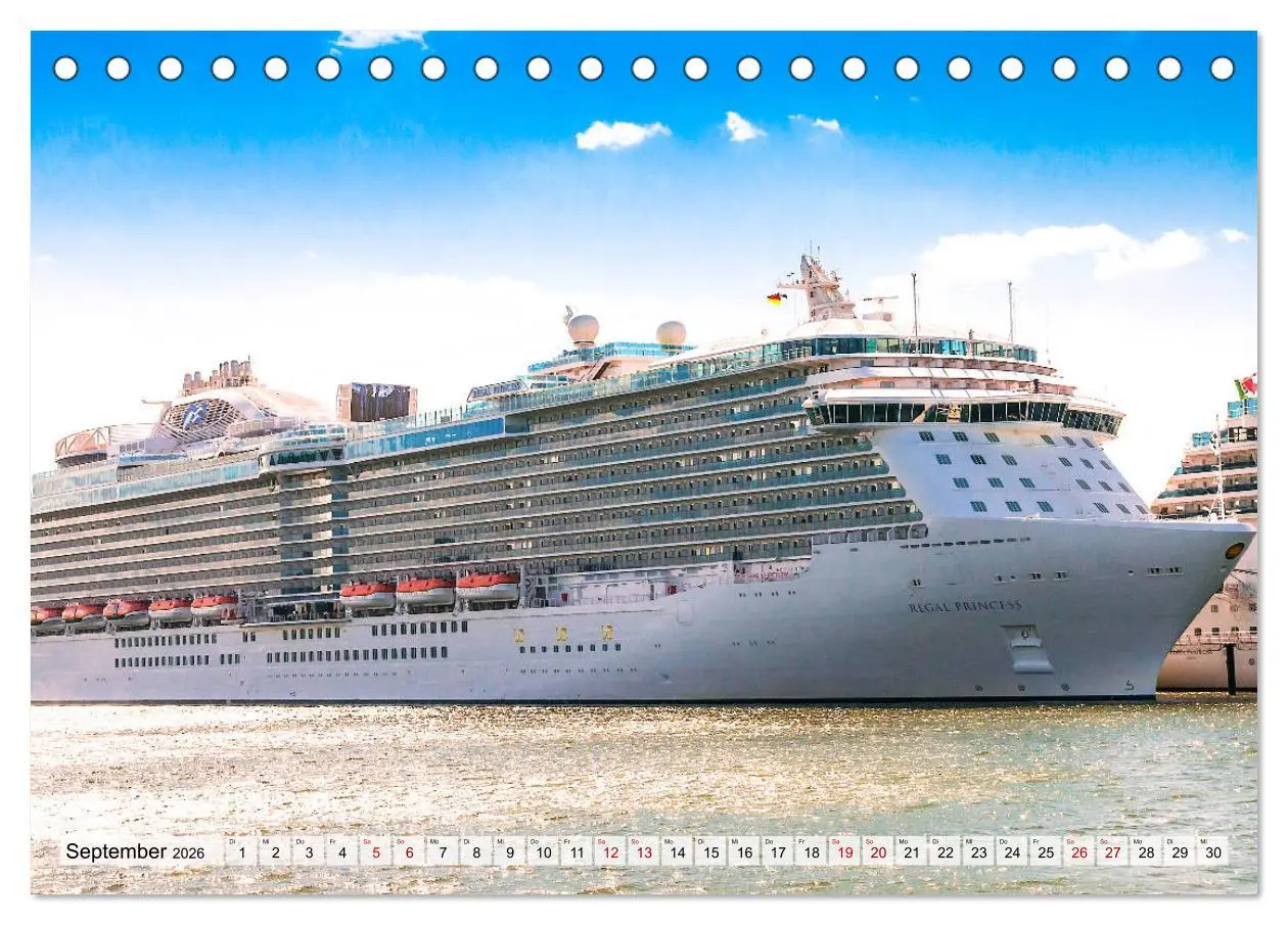 Bild: 9783457746646 | Kreuzfahrtschiffe 2026 (Tischkalender 2026 DIN A5 quer), CALVENDO...