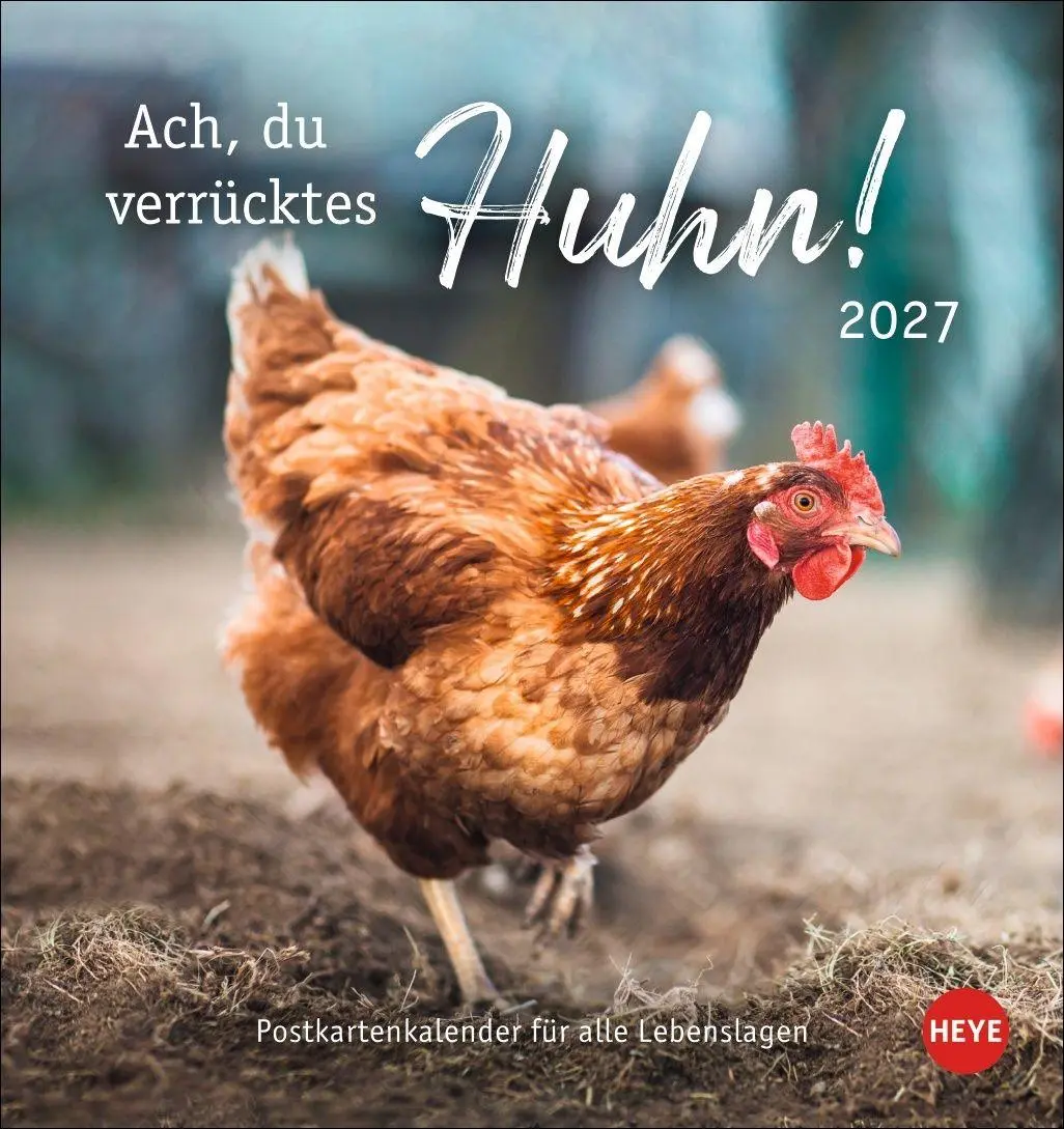 Cover: 9783756416646 | Hühner Postkartenkalender 2027 - Ach, du verrücktes Huhn! | Kalender