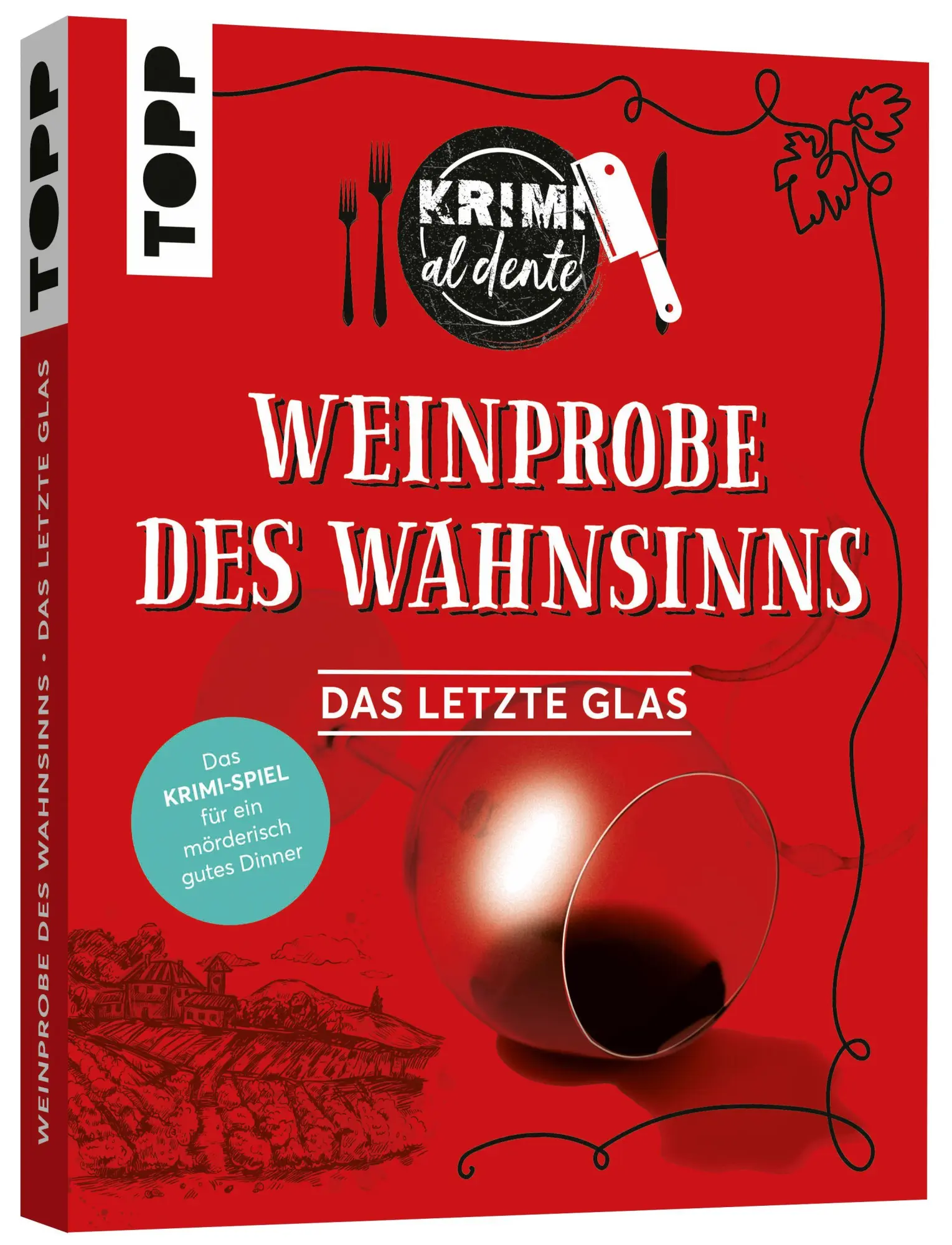 Cover: 4007742186746 | Krimi al dente - Weinprobe des Wahnsinns: Das letzte Glas | Spiel