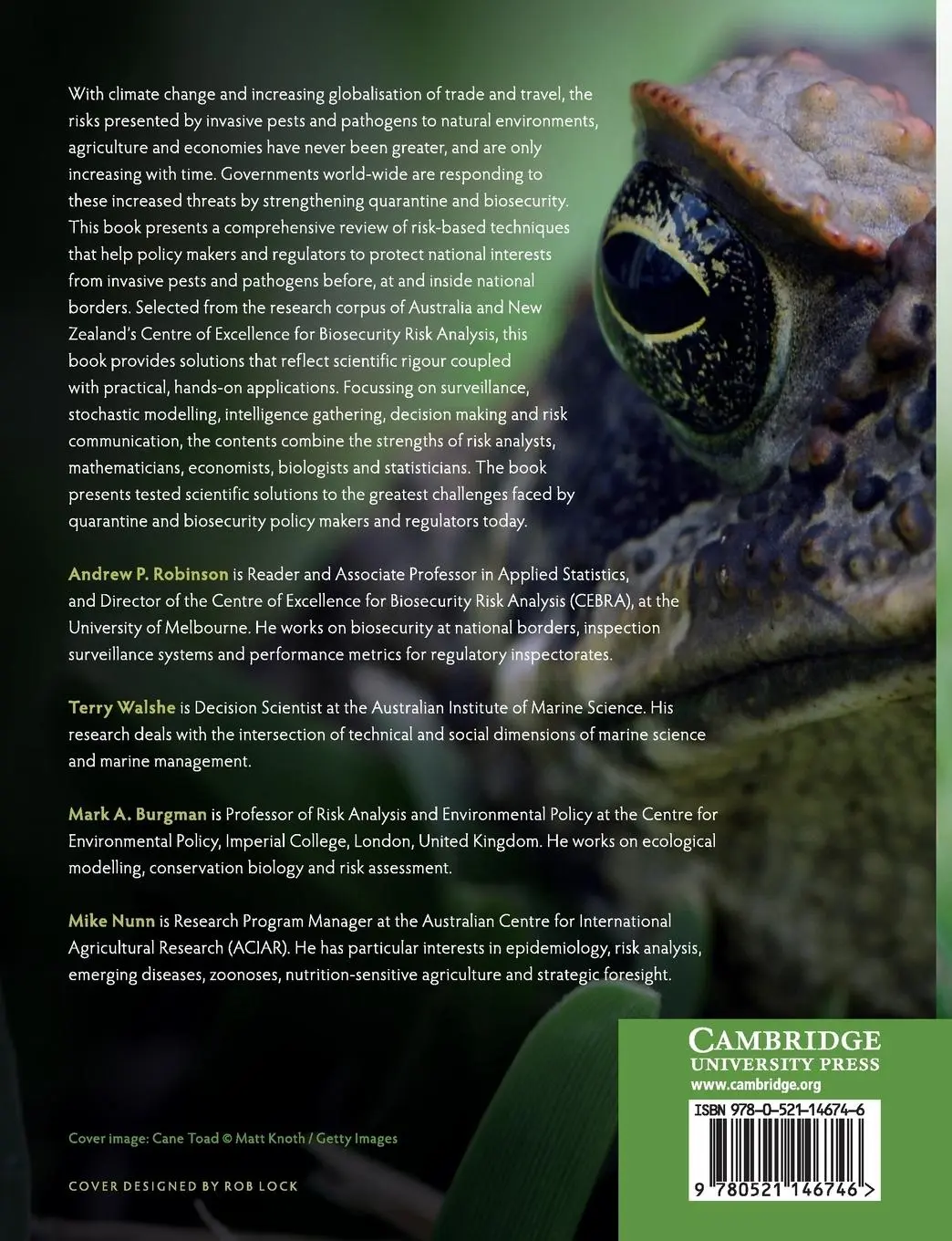 Rückseite: 9780521146746 | Invasive Species | Andrew P. Robinson (u. a.) | Taschenbuch | Englisch