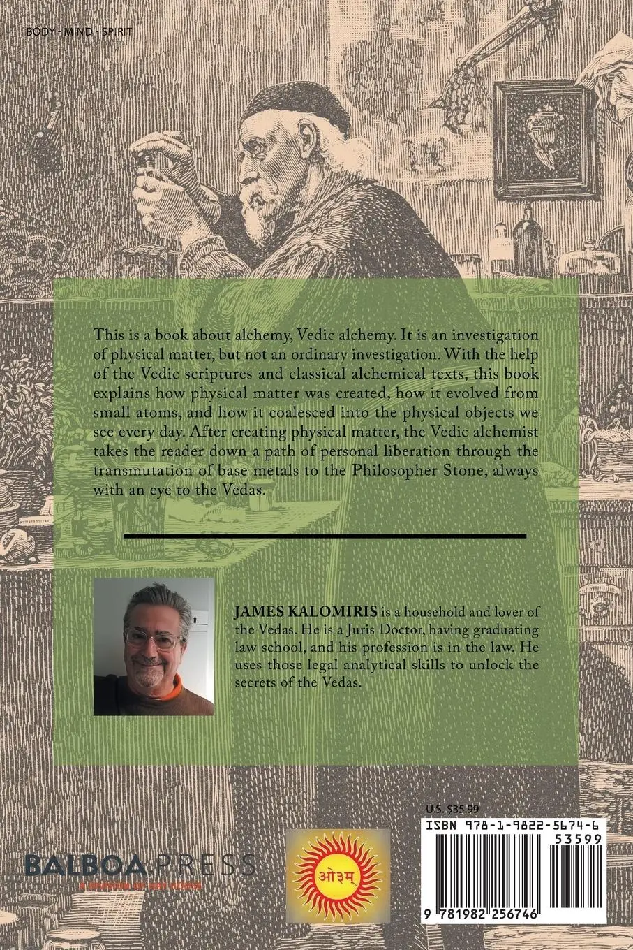 Rückseite: 9781982256746 | The Vedic Alchemist | Better Liberation Through Chemistry | Kalomiris
