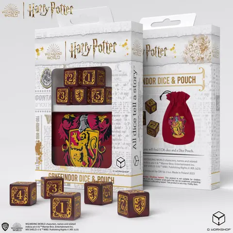 Cover: 5907699496846 | Harry Potter. Gryffindor Dice &amp; Pouch | Q-Workshop | EAN 5907699496846