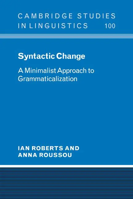 Cover: 9780521066846 | Syntactic Change | A Minimalist Approach to Grammaticalization | Buch