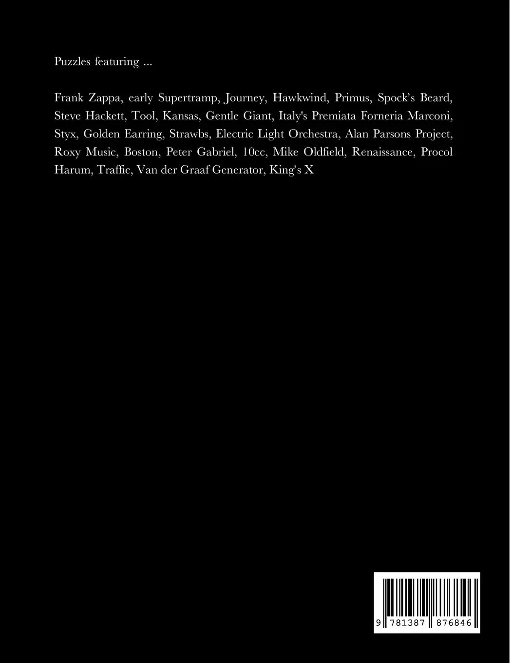 Rückseite: 9781387876846 | TUBULAR RENAISSANCE PROG-ROCK CROSSWORD PUZZLE BOOK | Aaron Joy | Buch