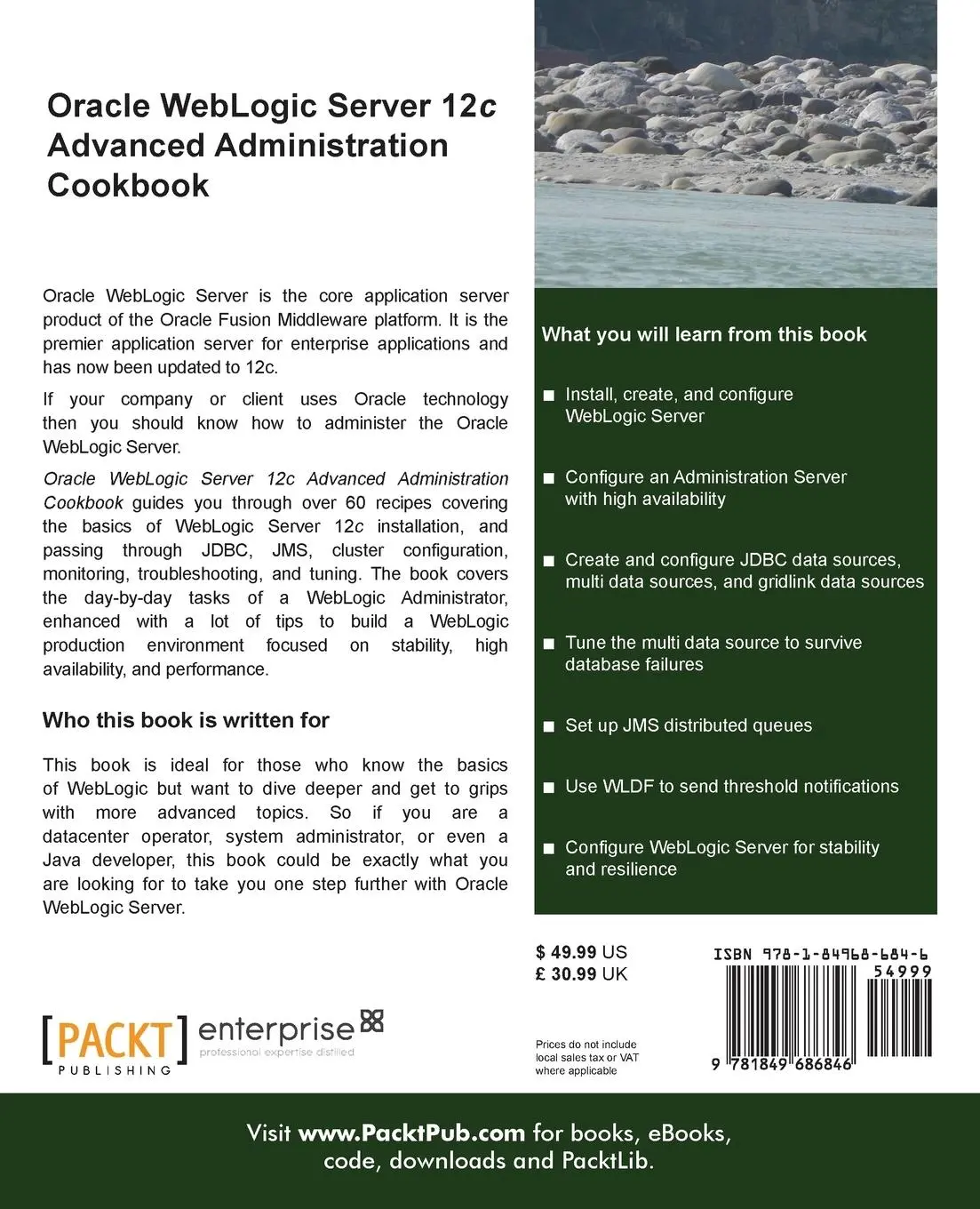 Rückseite: 9781849686846 | Oracle Weblogic Server 12c Advanced Administration Cookbook | Iwazaki