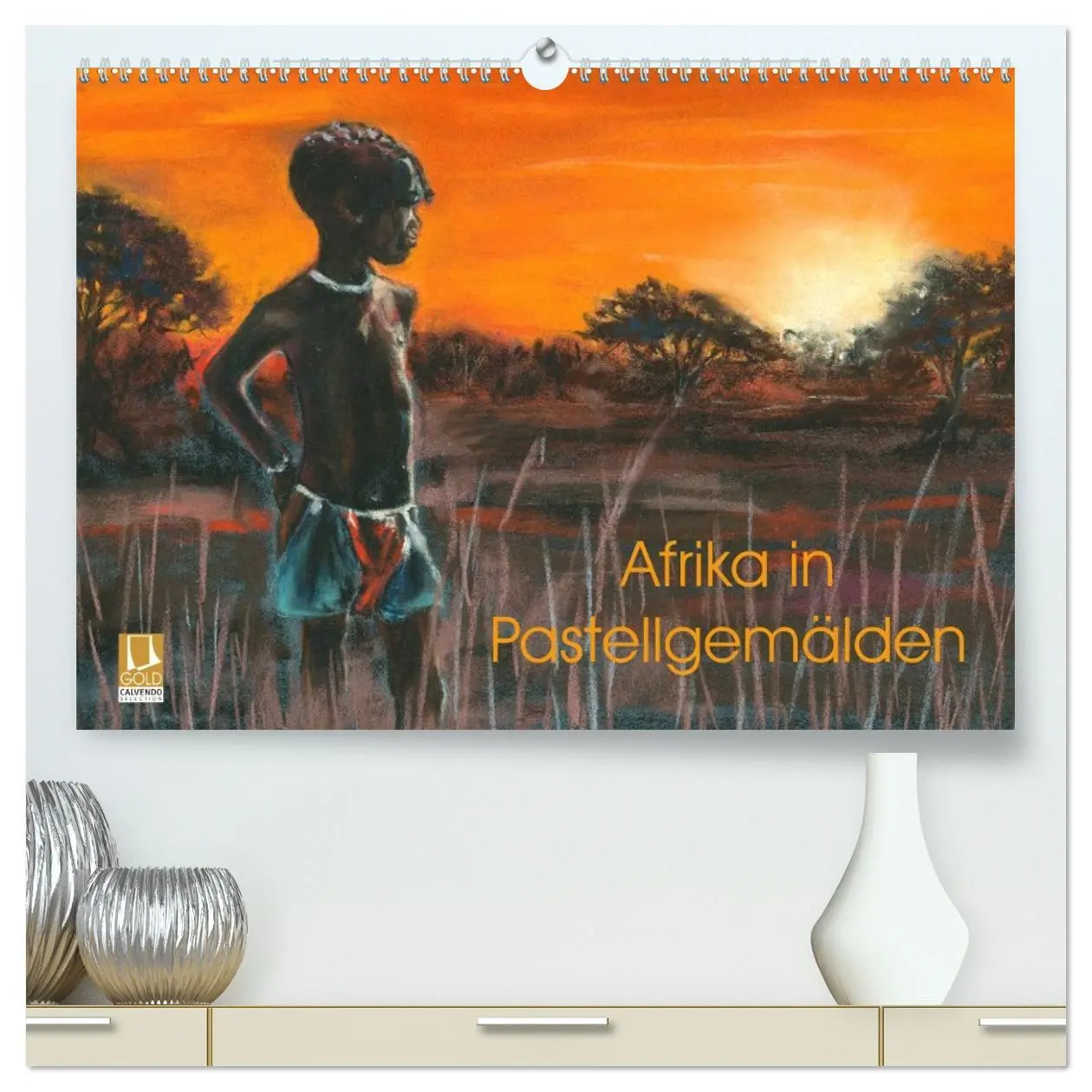 Cover: 9783457966846 | Afrika in Pastellgemälden (hochwertiger Premium Wandkalender 2026...