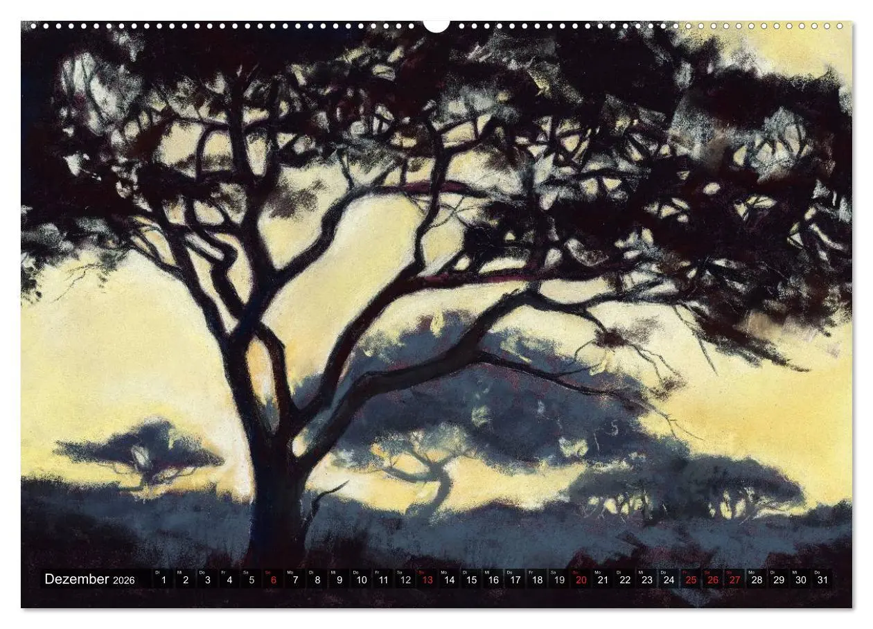 Bild: 9783457966846 | Afrika in Pastellgemälden (hochwertiger Premium Wandkalender 2026...