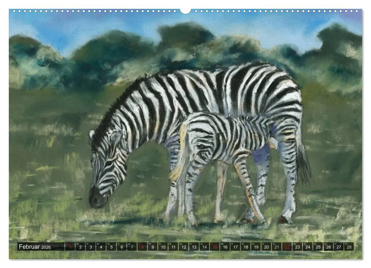 Bild: 9783457966846 | Afrika in Pastellgemälden (hochwertiger Premium Wandkalender 2026...