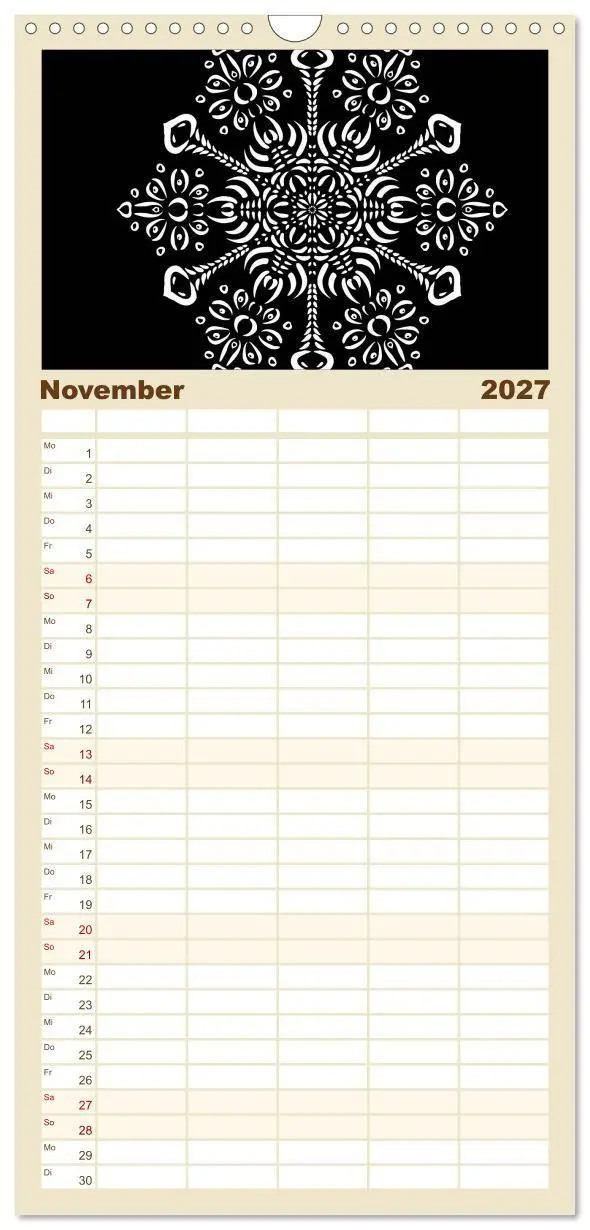 Bild: 9783594346846 | Familienplaner 2027 - Entspannung und Ruhe durch Mandalas mit 5...