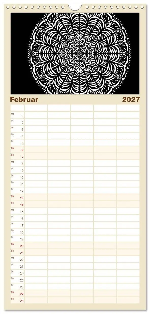 Bild: 9783594346846 | Familienplaner 2027 - Entspannung und Ruhe durch Mandalas mit 5...
