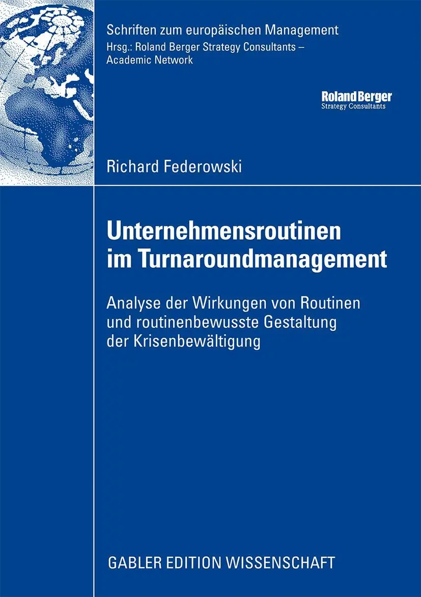 Cover: 9783834916846 | Unternehmensroutinen im Turnaroundmanagement | Richard Federowski