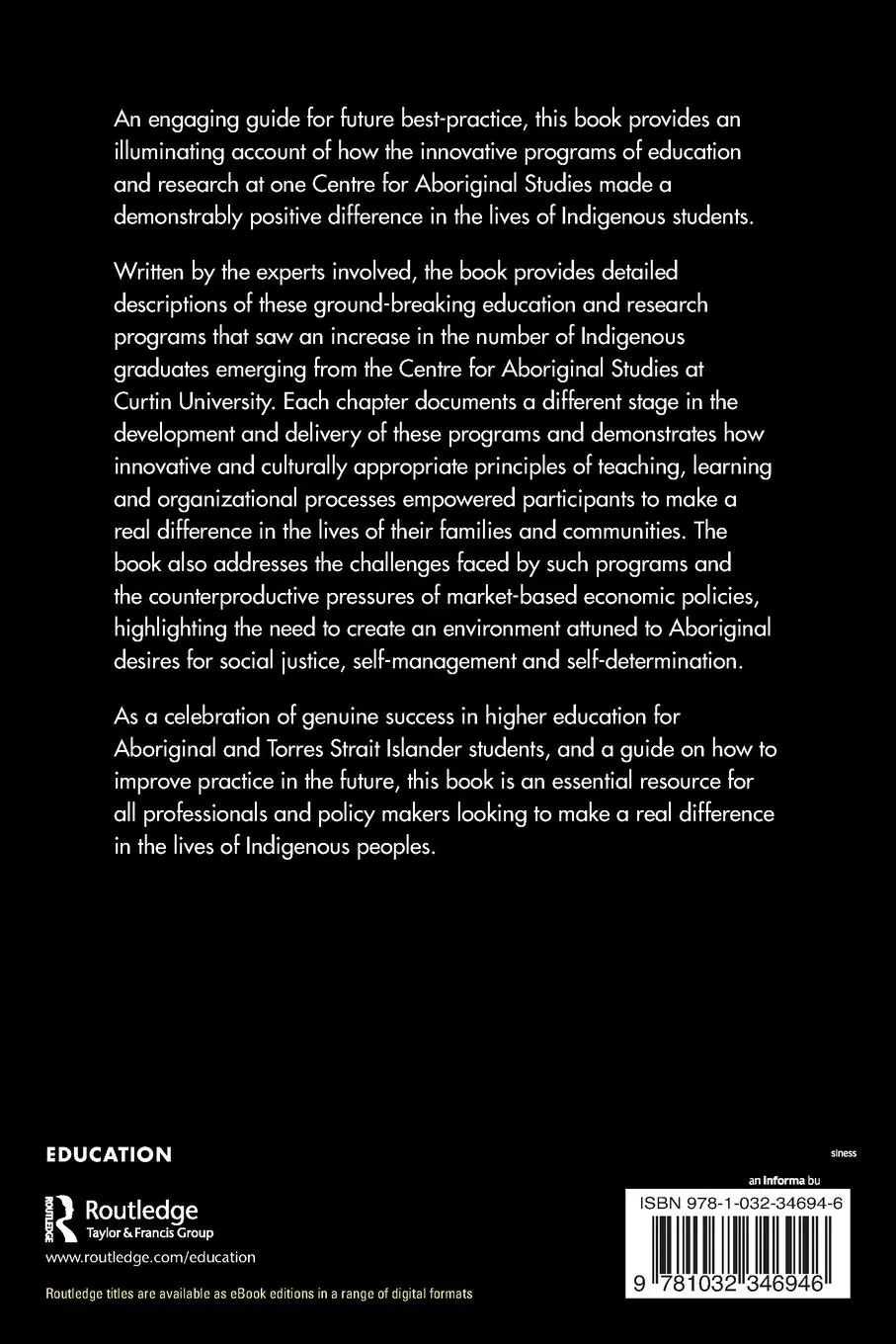 Rückseite: 9781032346946 | Transforming Indigenous Higher Education | Marion Kickett (u. a.)