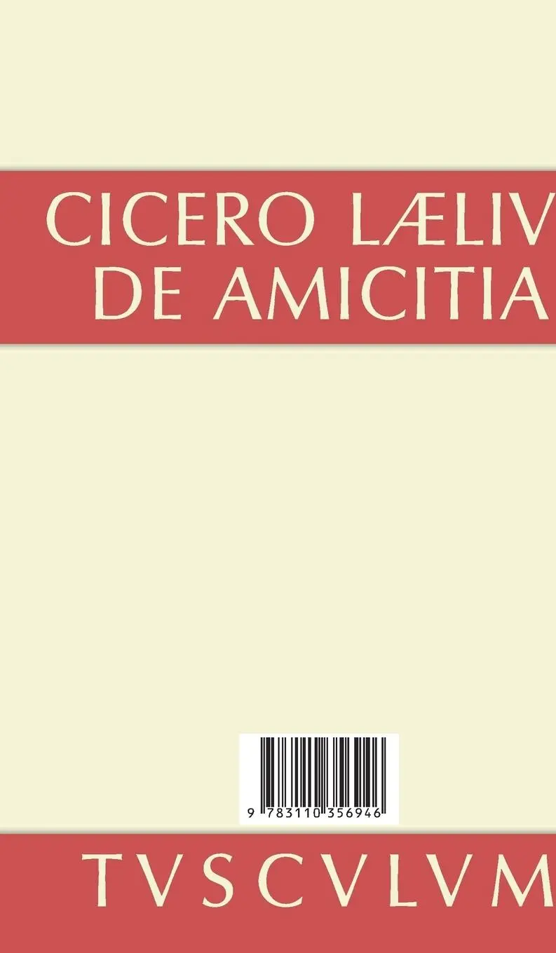 Rückseite: 9783110356946 | M. Tulli Ciceronis Laelius de amicitia / Laelius über die Freundschaft