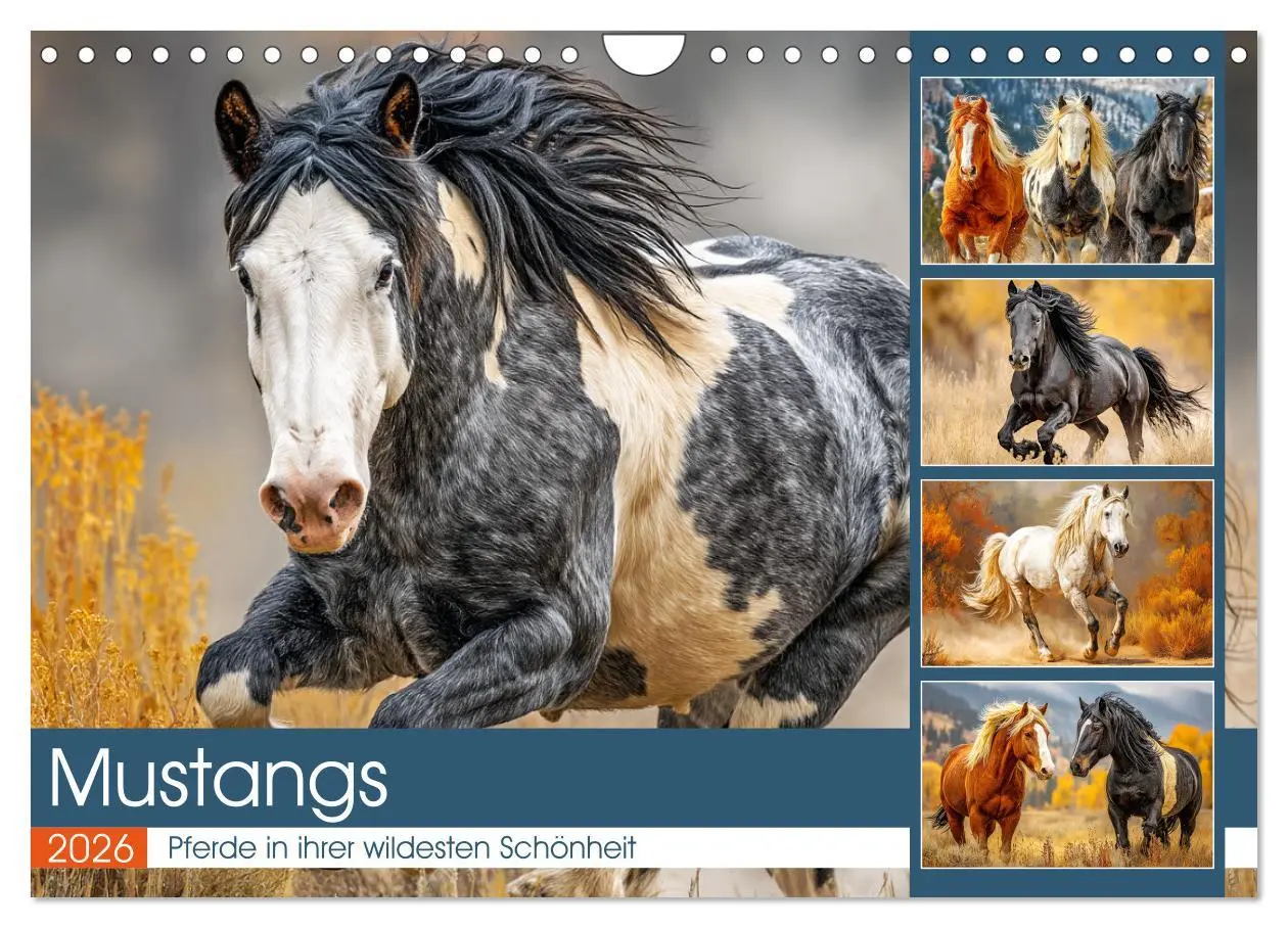 Cover: 9783457336946 | Mustangs. Pferde in ihrer wildesten Schönheit (Wandkalender 2026...