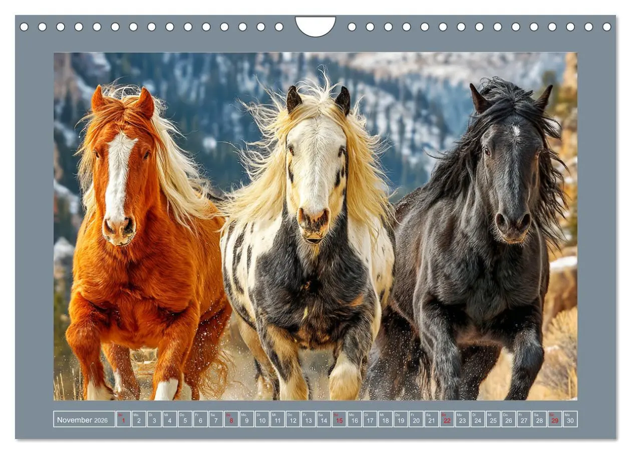 Bild: 9783457336946 | Mustangs. Pferde in ihrer wildesten Schönheit (Wandkalender 2026...