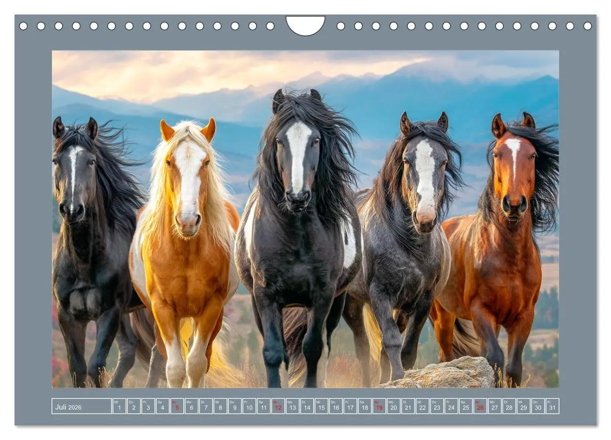 Bild: 9783457336946 | Mustangs. Pferde in ihrer wildesten Schönheit (Wandkalender 2026...