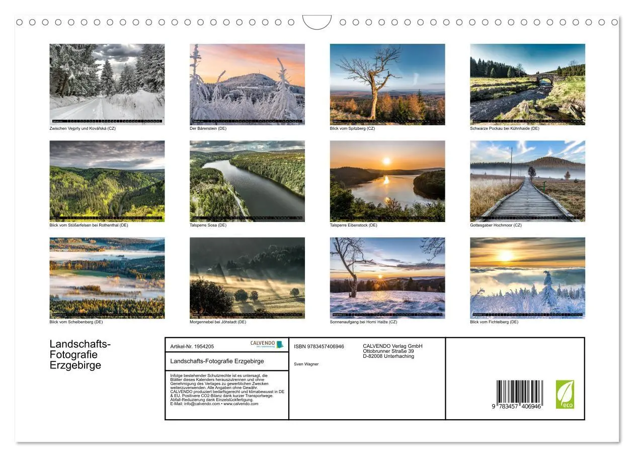 Bild: 9783457406946 | Landschafts-Fotografie Erzgebirge (Wandkalender 2026 DIN A3 quer),...