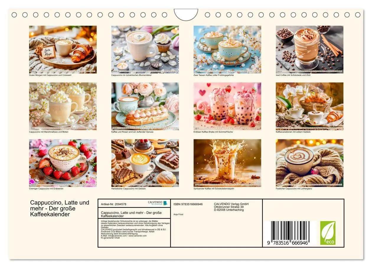 Bild: 9783516666946 | Cappuccino, Latte und mehr - Der große Kaffeekalender (Wandkalender...