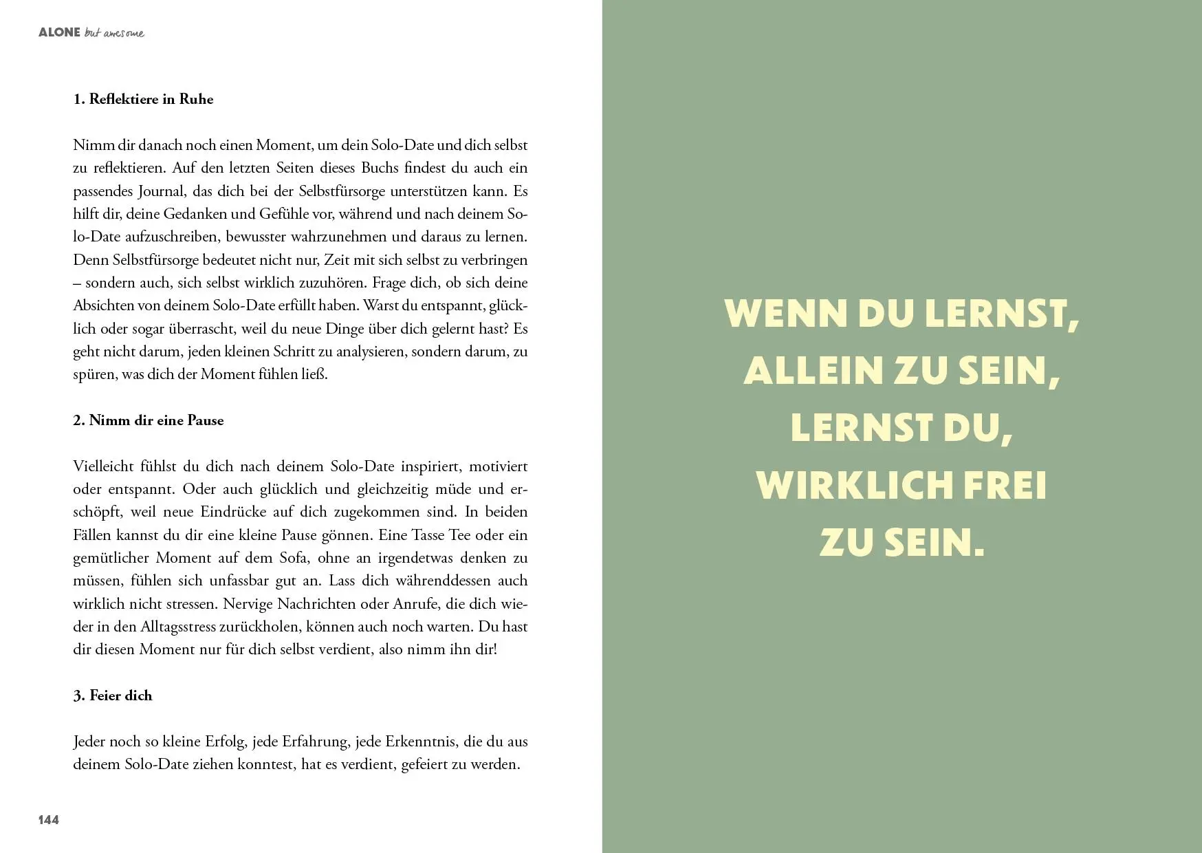 Bild: 9783747406946 | Alone but awesome - die Magie von Solo-Dates | Lutsch (u. a.) | Buch