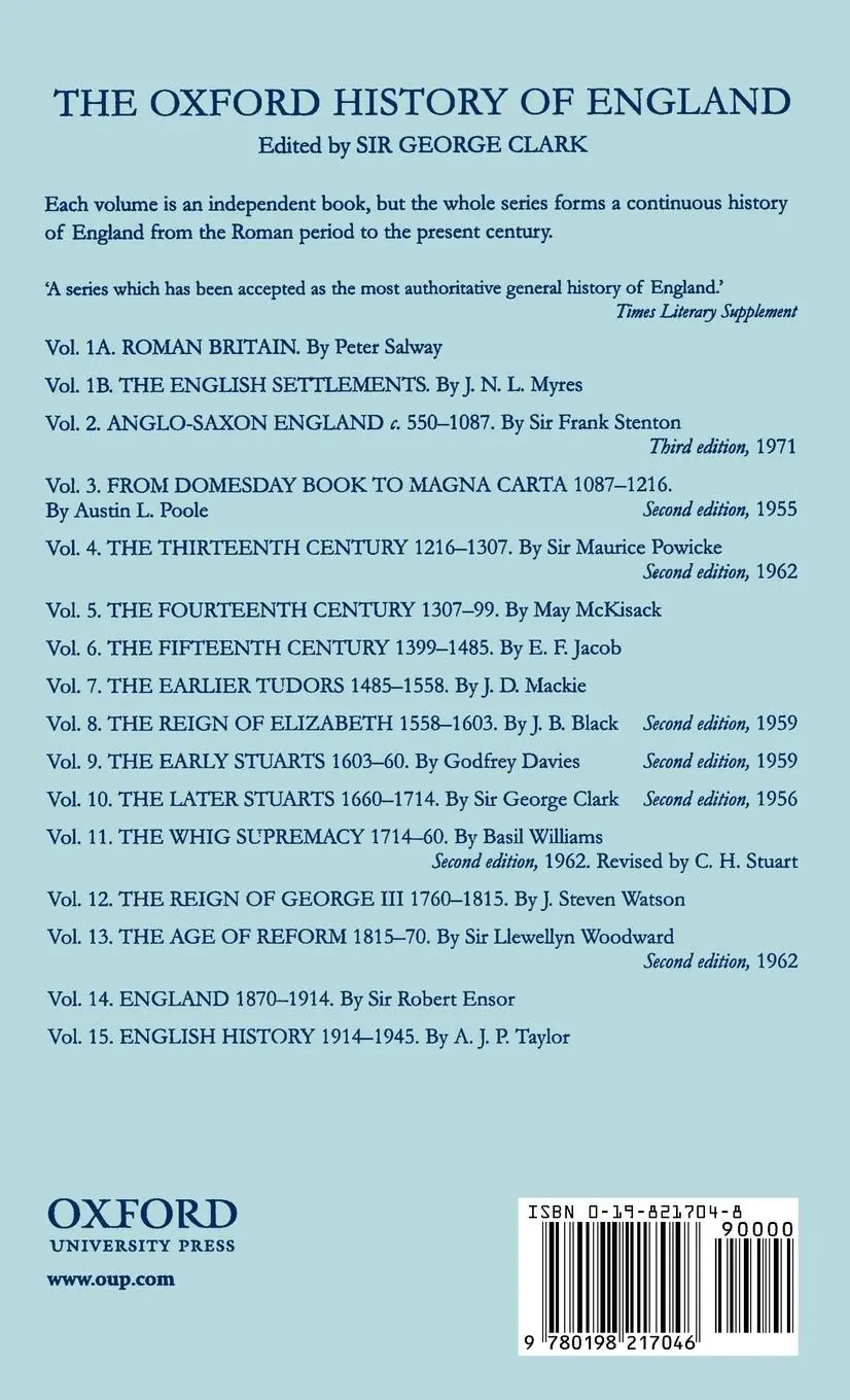 Rückseite: 9780198217046 | The Early Stuarts, 1603-1660 | Godfrey Davies | Buch | Gebunden