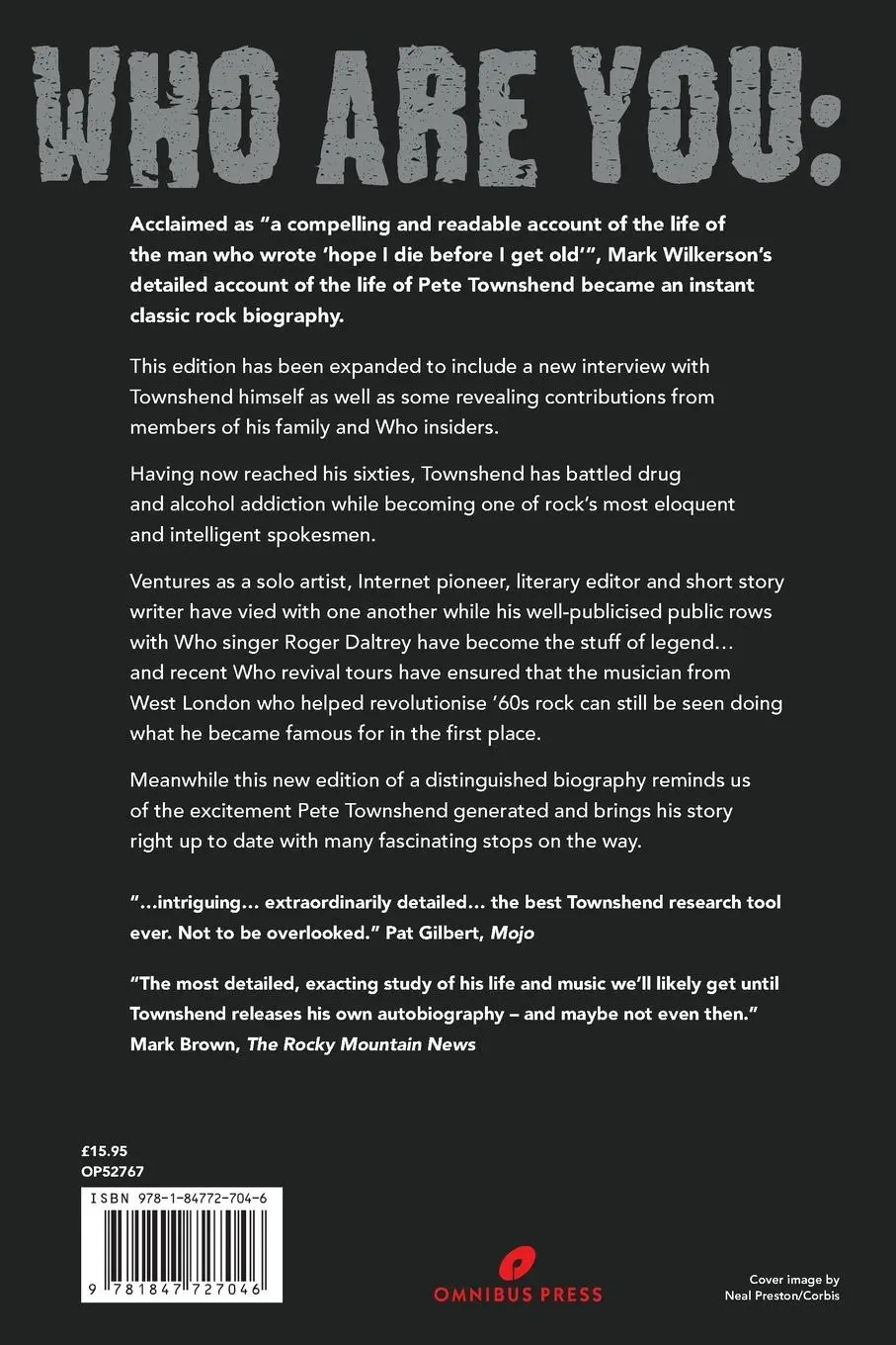 Rückseite: 9781847727046 | Who Are You | The Life of Pete Townshend | Mark Wilkerson | Buch