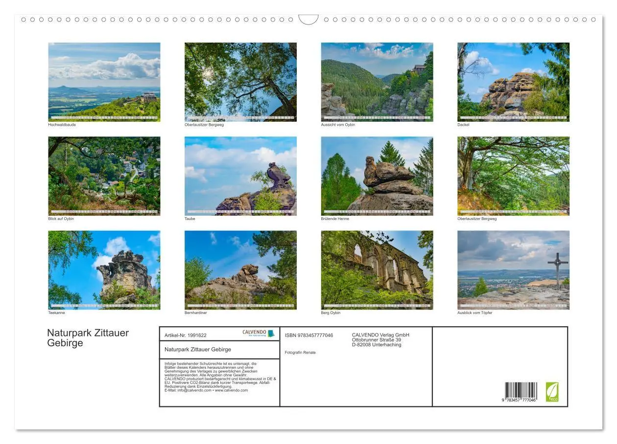Bild: 9783457777046 | Naturpark Zittauer Gebirge (Wandkalender 2026 DIN A2 quer),...
