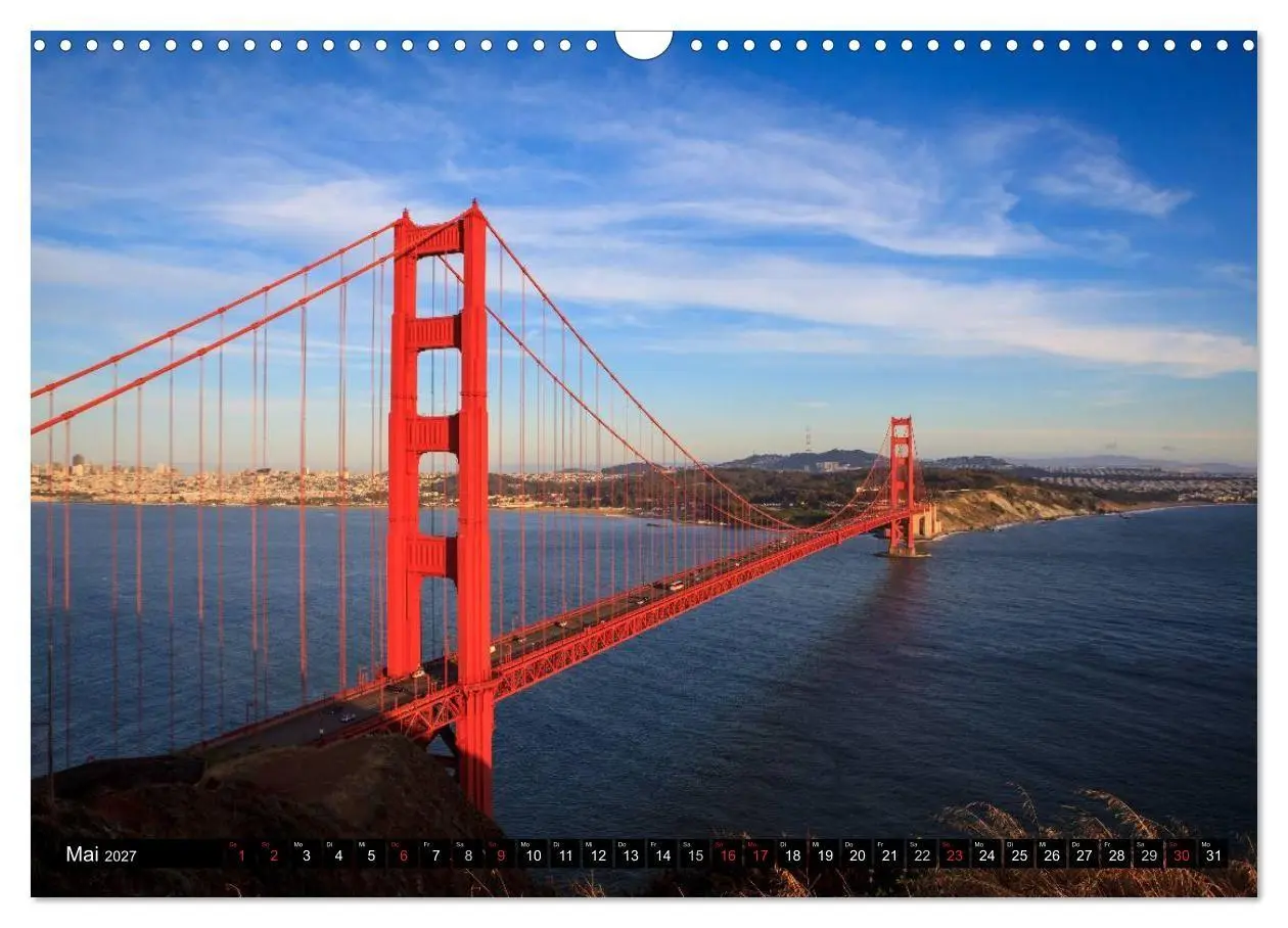 Bild: 9783594157046 | Golden Gate Bridge (Wandkalender 2027 DIN A3 quer), CALVENDO...