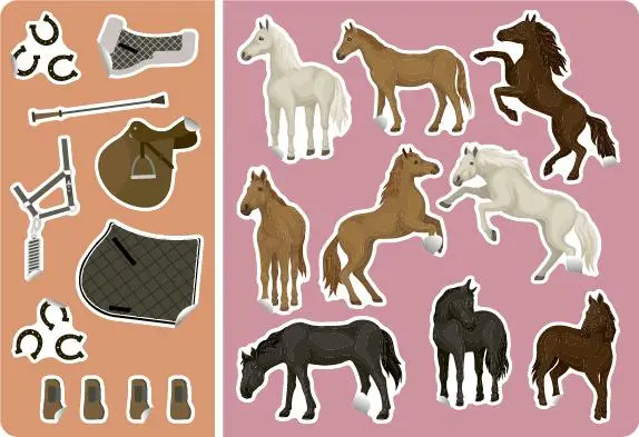 Bild: 9783817447046 | Meine Sticker + Karten + Box - Pferde | Isabel Martins | Taschenbuch