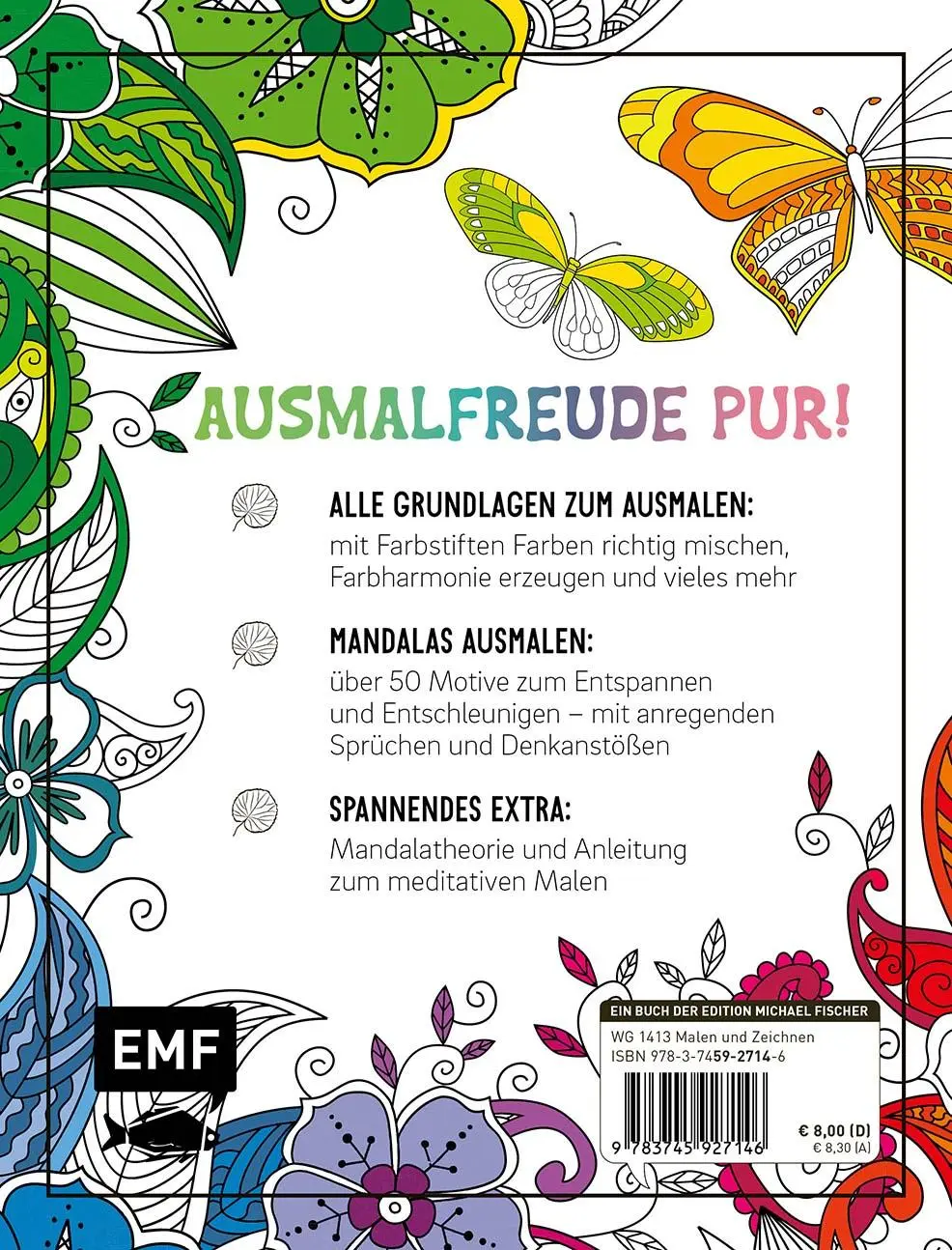 Rückseite: 9783745927146 | Colorful Mandala - Dankbarkeit | Taschenbuch | 96 S. | Deutsch | 2025