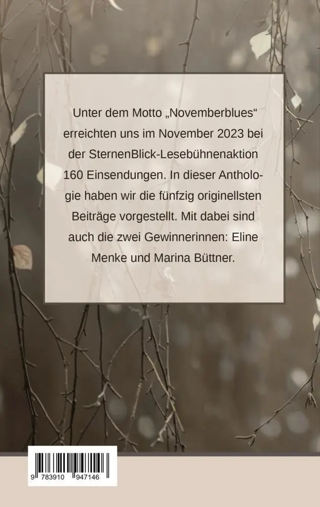 Bild: 9783910947146 | 50 Takte Novemberblues | SternenBlick Verein | Taschenbuch | Deutsch