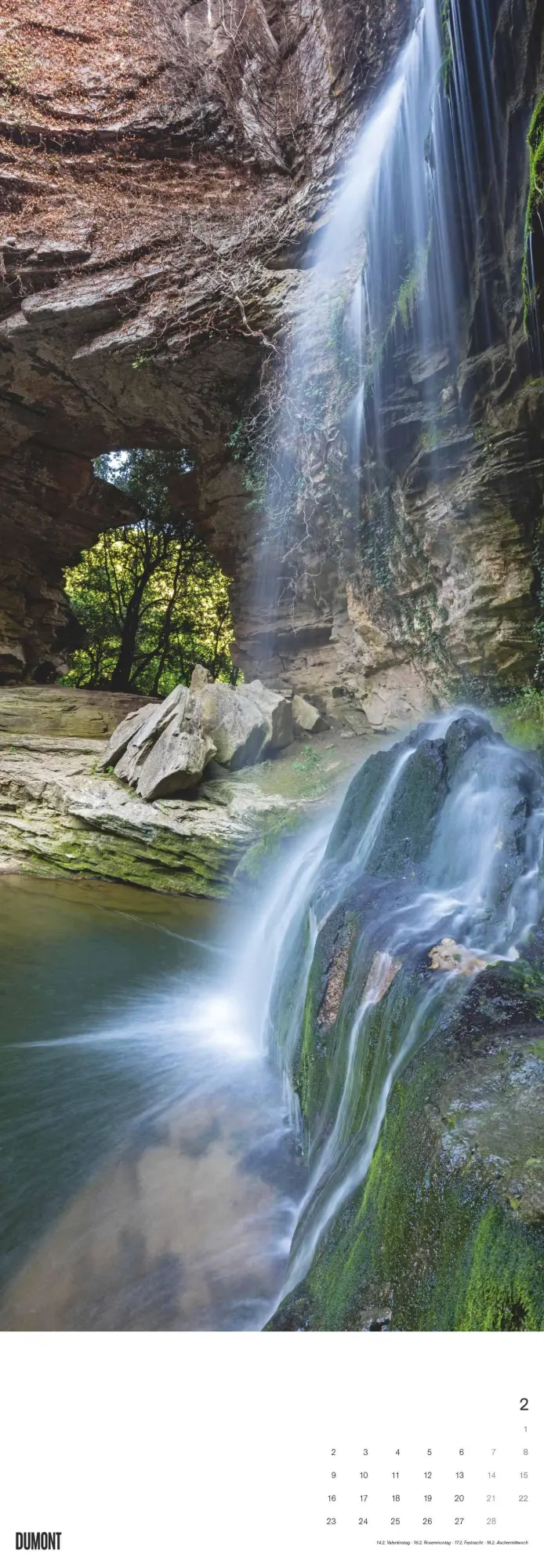 Bild: 4069095007246 | Wasserfälle 2026 - Foto-Kalender - King-Size - 34x98 - Waterfalls -...