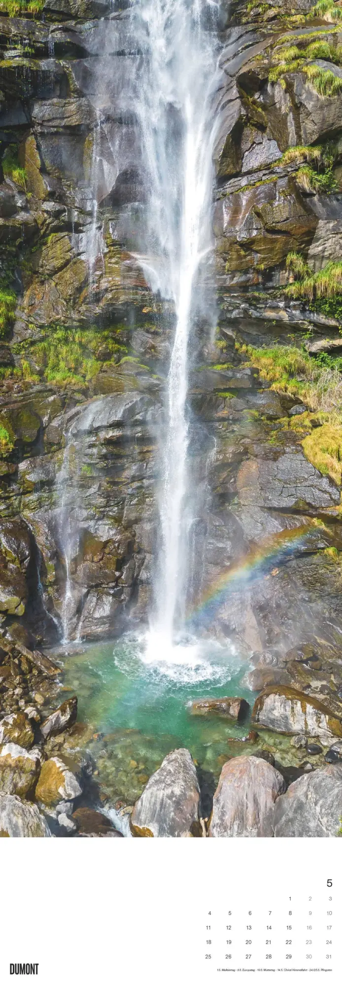 Bild: 4069095007246 | Wasserfälle 2026 - Foto-Kalender - King-Size - 34x98 - Waterfalls -...