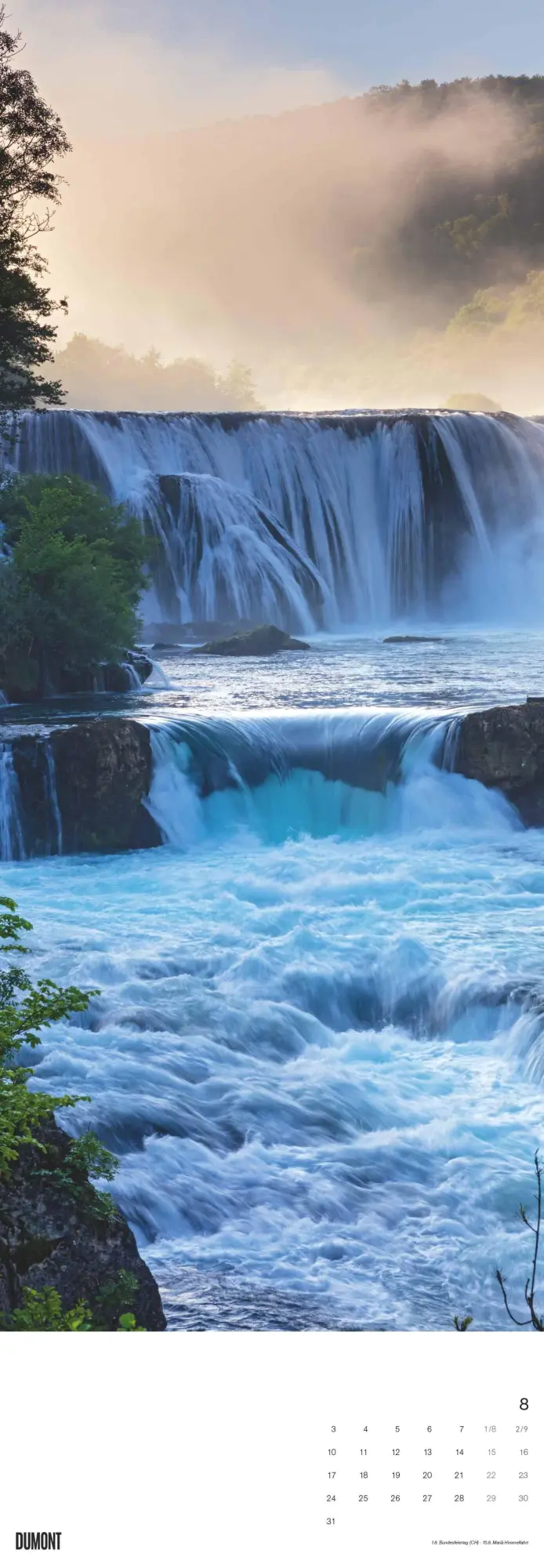 Bild: 4069095007246 | Wasserfälle 2026 - Foto-Kalender - King-Size - 34x98 - Waterfalls -...