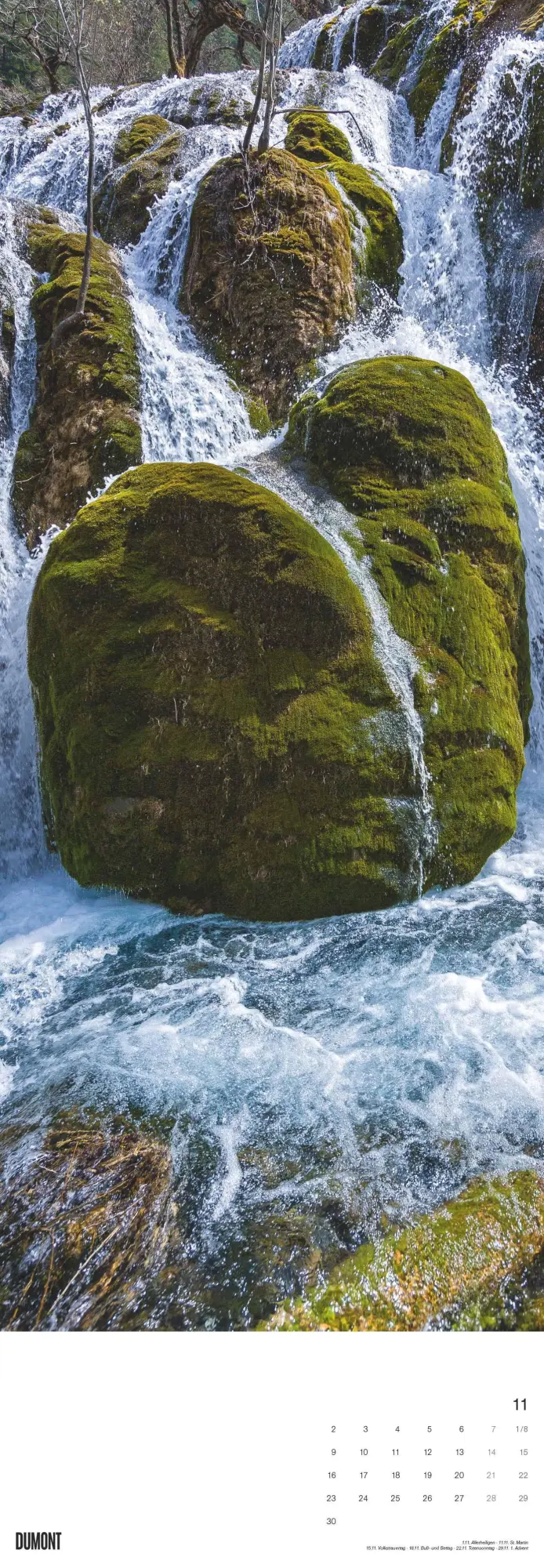 Bild: 4069095007246 | Wasserfälle 2026 - Foto-Kalender - King-Size - 34x98 - Waterfalls -...