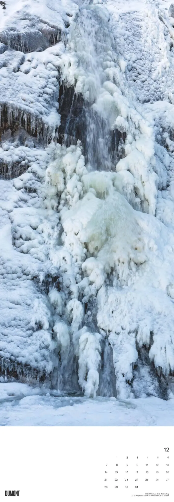 Bild: 4069095007246 | Wasserfälle 2026 - Foto-Kalender - King-Size - 34x98 - Waterfalls -...