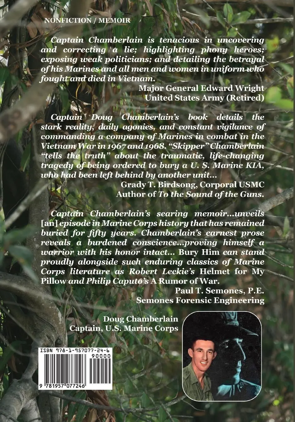 Rückseite: 9781957077246 | Bury Him | A Memoir of the Viet Nam War | Captain Doug Chamberlain