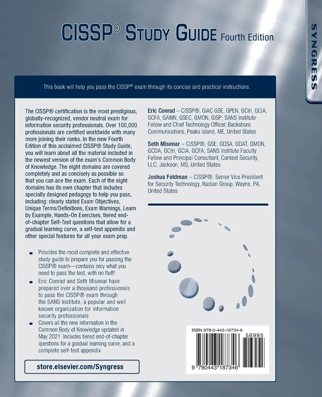 Rückseite: 9780443187346 | CISSP® Study Guide | Joshua Feldman (u. a.) | Taschenbuch | Englisch