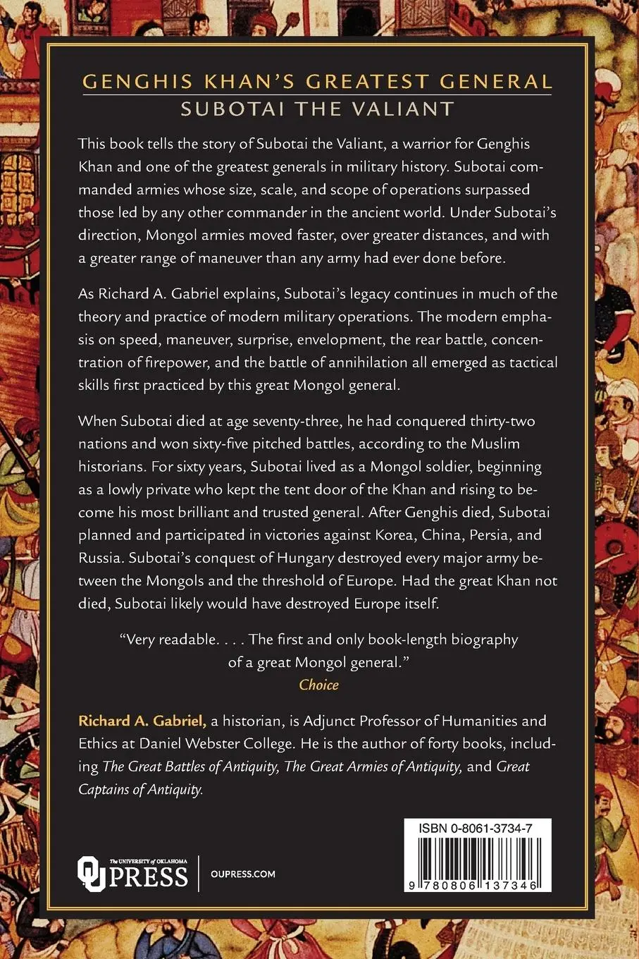 Rückseite: 9780806137346 | Genghis Khan's Greatest General | Subotai the Valiant | Gabriel | Buch