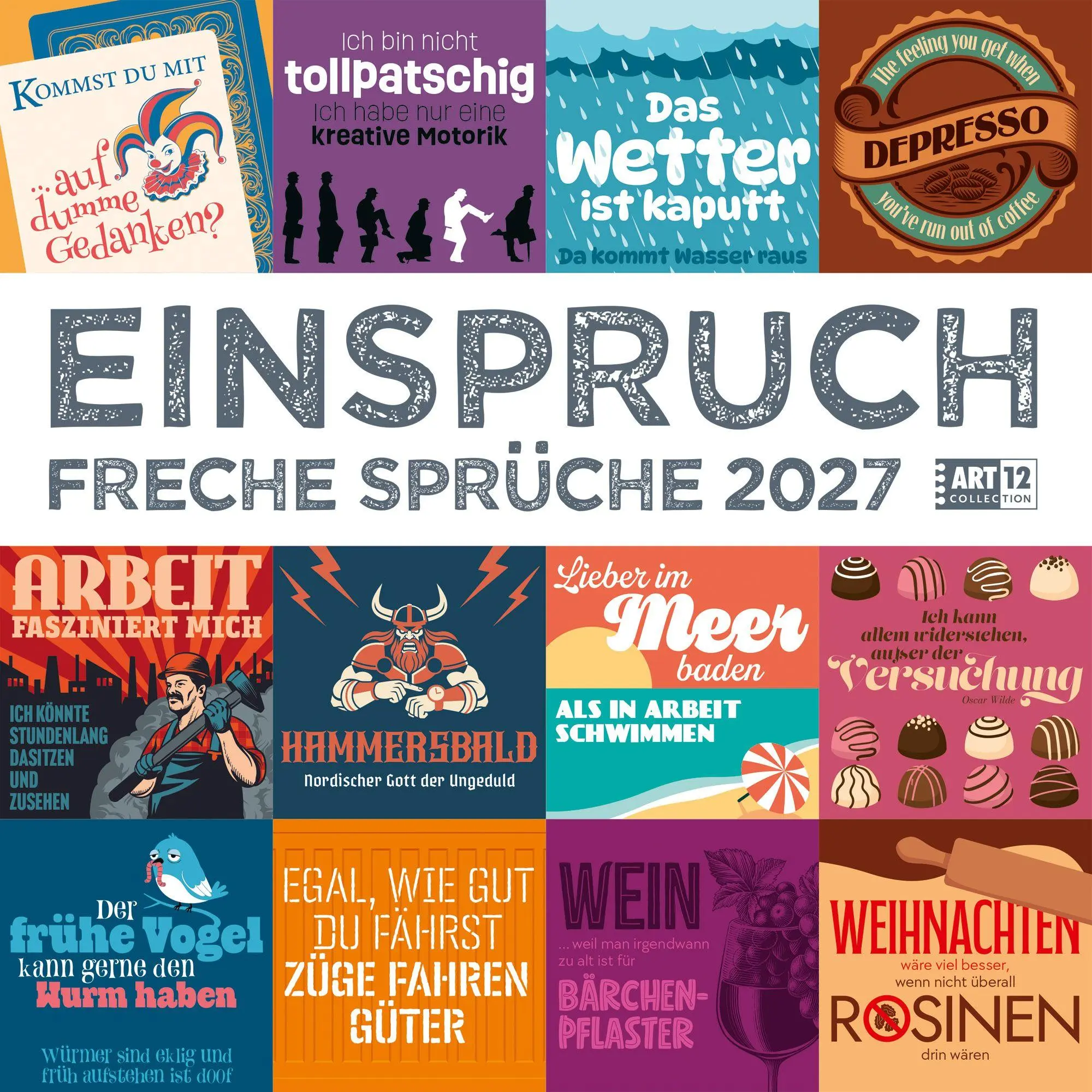 Cover: 9783838447346 | Einspruch Kalender 2027 - 30x30 - Art12 | Ackermann Kunstverlag GmbH