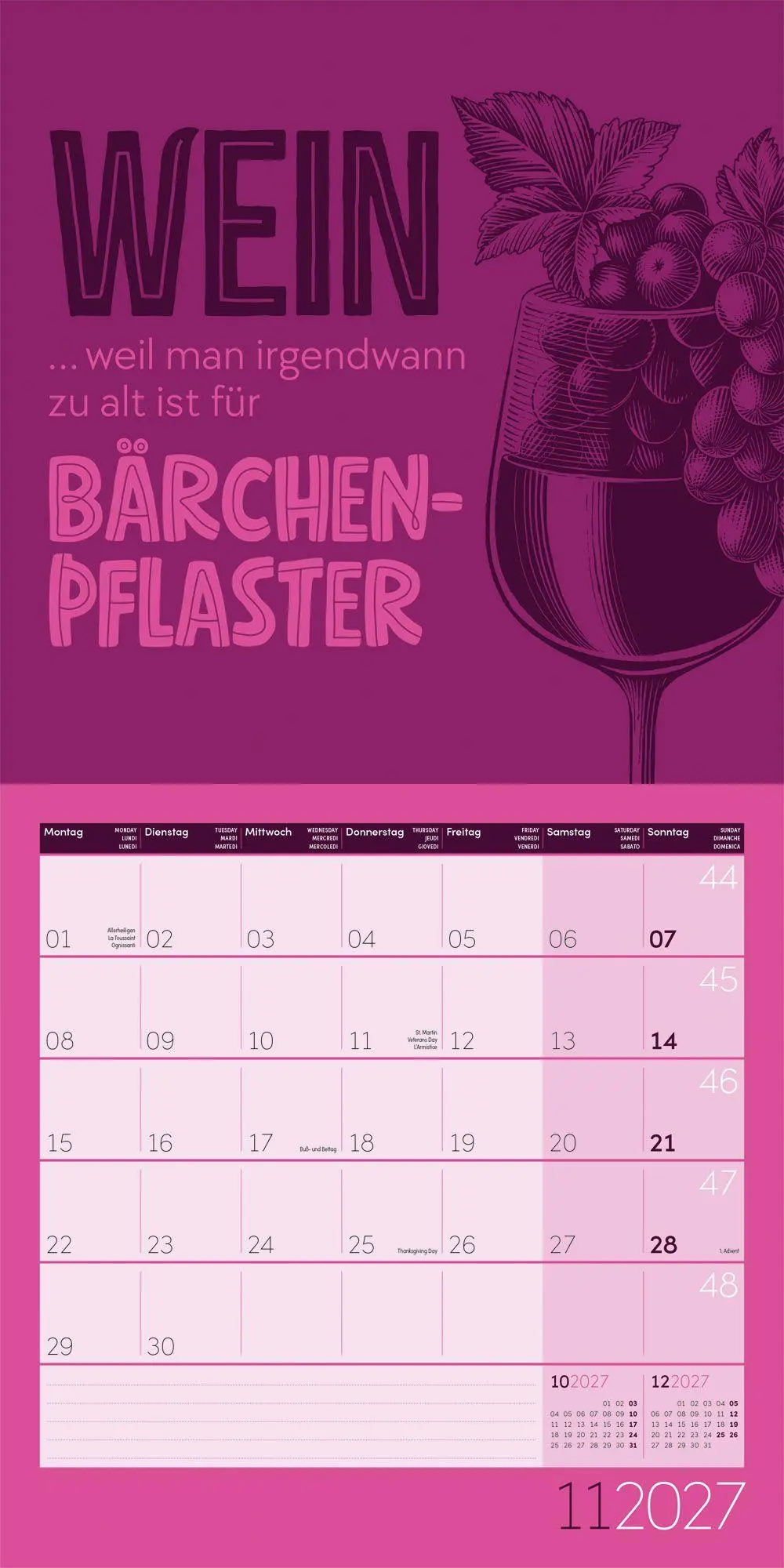 Bild: 9783838447346 | Einspruch Kalender 2027 - 30x30 - Art12 | Ackermann Kunstverlag GmbH