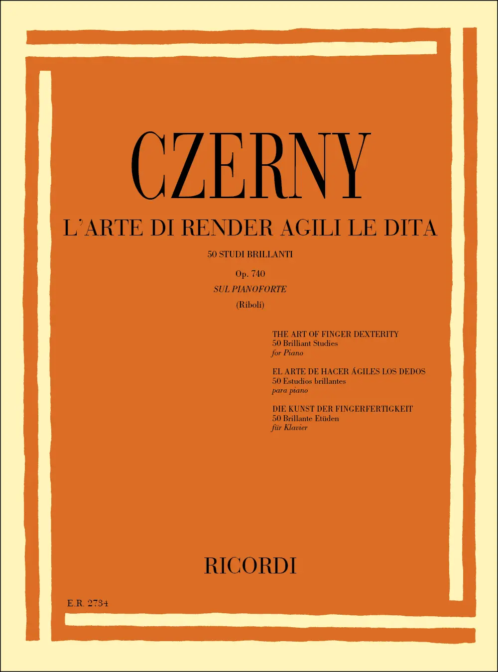 Cover: 9790041827346 | L'Arte Di Rendere Agili Le Dita | Carl Czerny | Buch | Ricordi