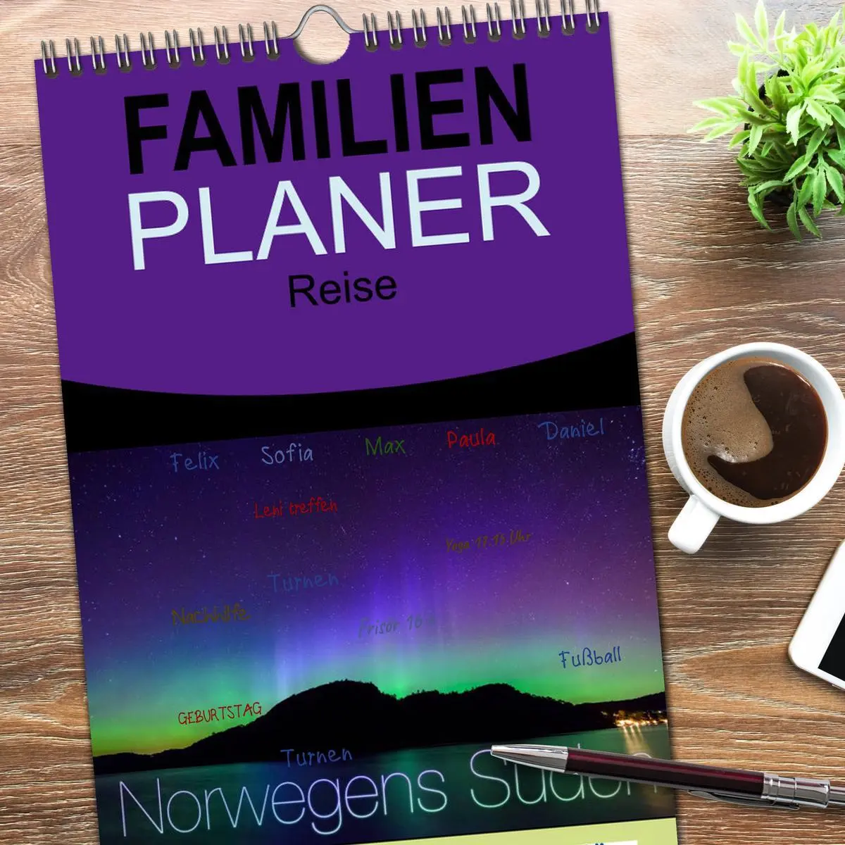 Bild: 9783516517446 | Familienplaner 2026 - Norwegens Süden mit 5 Spalten (Wandkalender,...